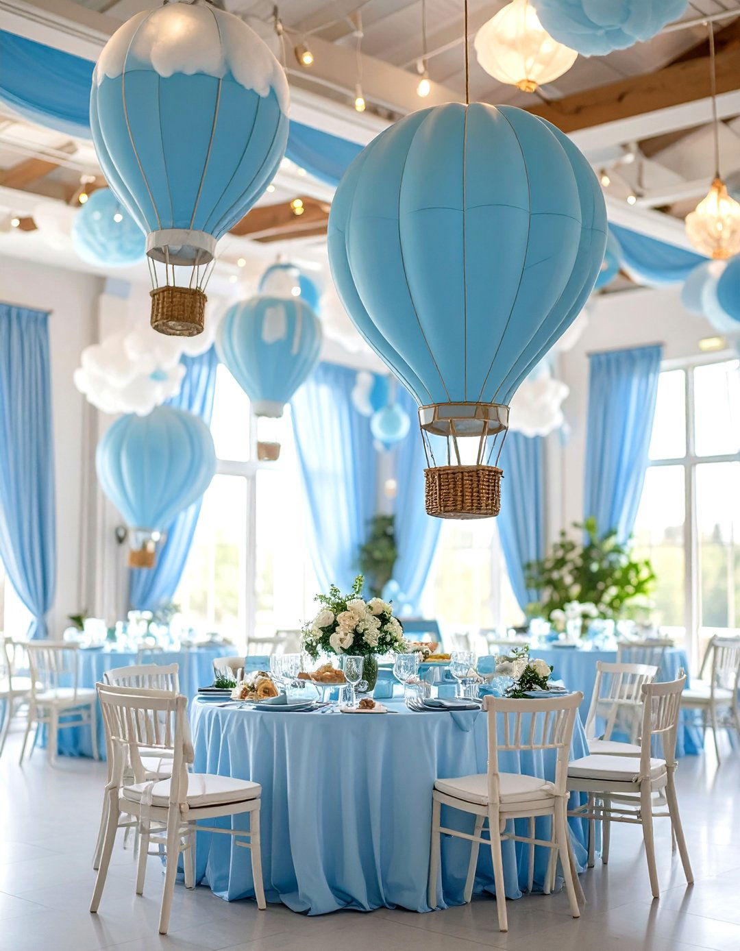 A Hot Air Balloon Adventure Brunch - 30 baby shower brunch ideas