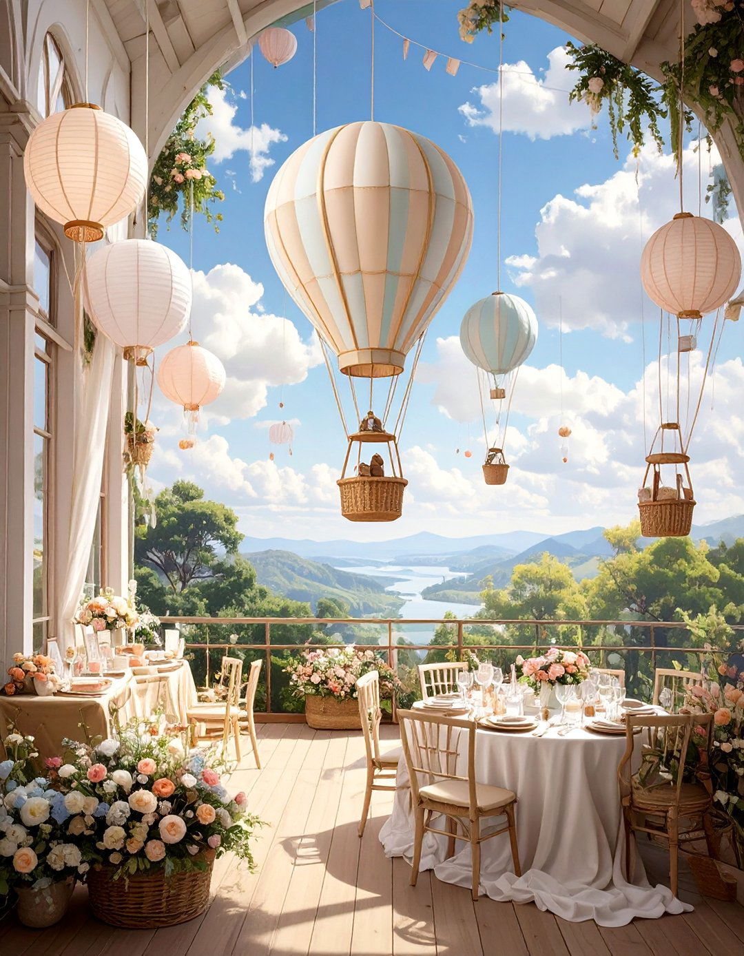 A Hot Air Balloon Baby Shower - 30 baby boy baby shower ideas