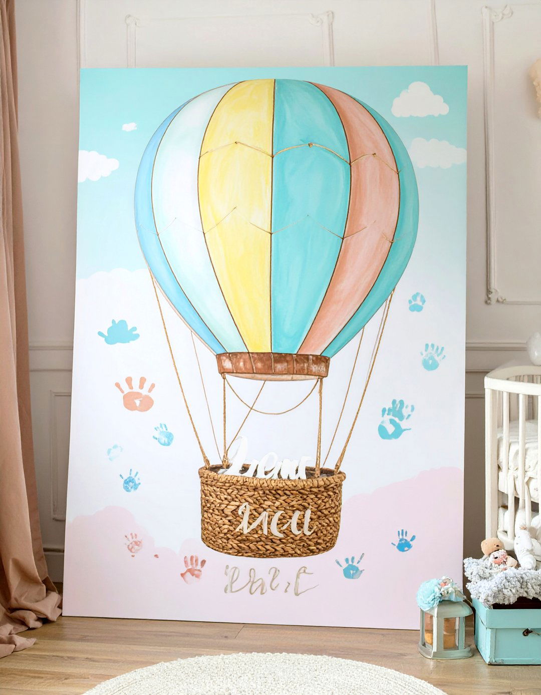 A Hot Air Balloon Guest Book - 30 baby shower guest book ideas