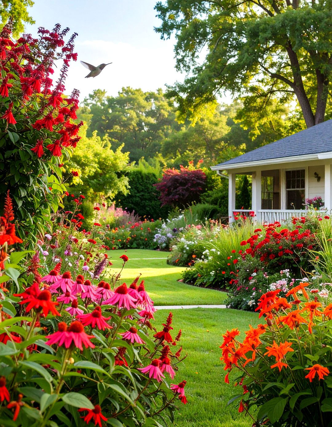 A Hummingbird Focused Perennial Garden - 30 perennial garden ideas