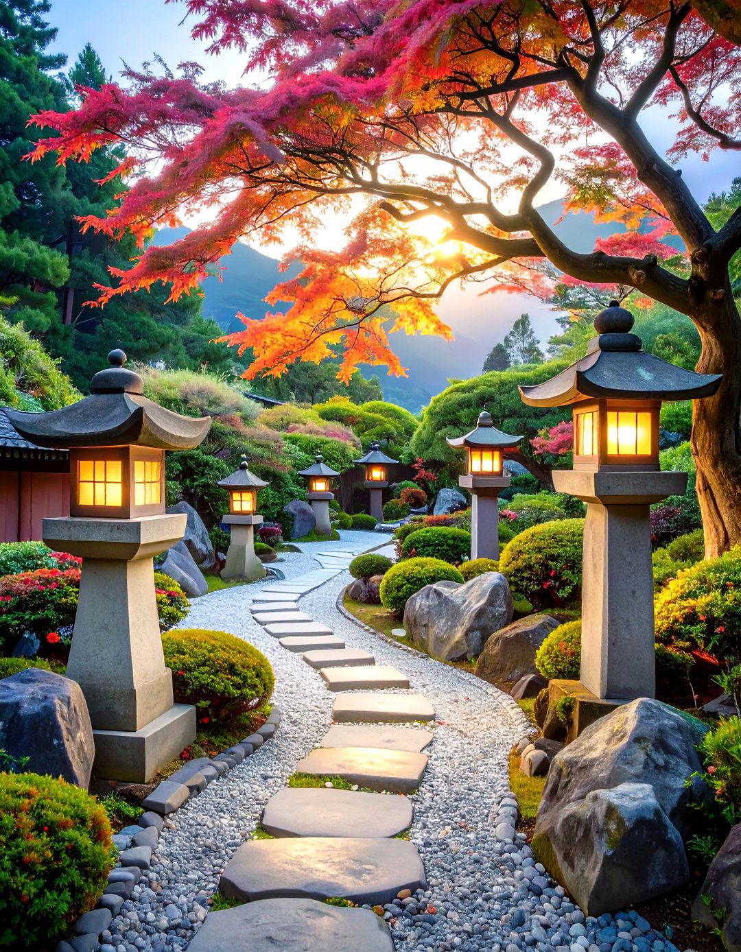 A Japanese Inspired Memorial Lantern Garden - 30 memorial garden ideas