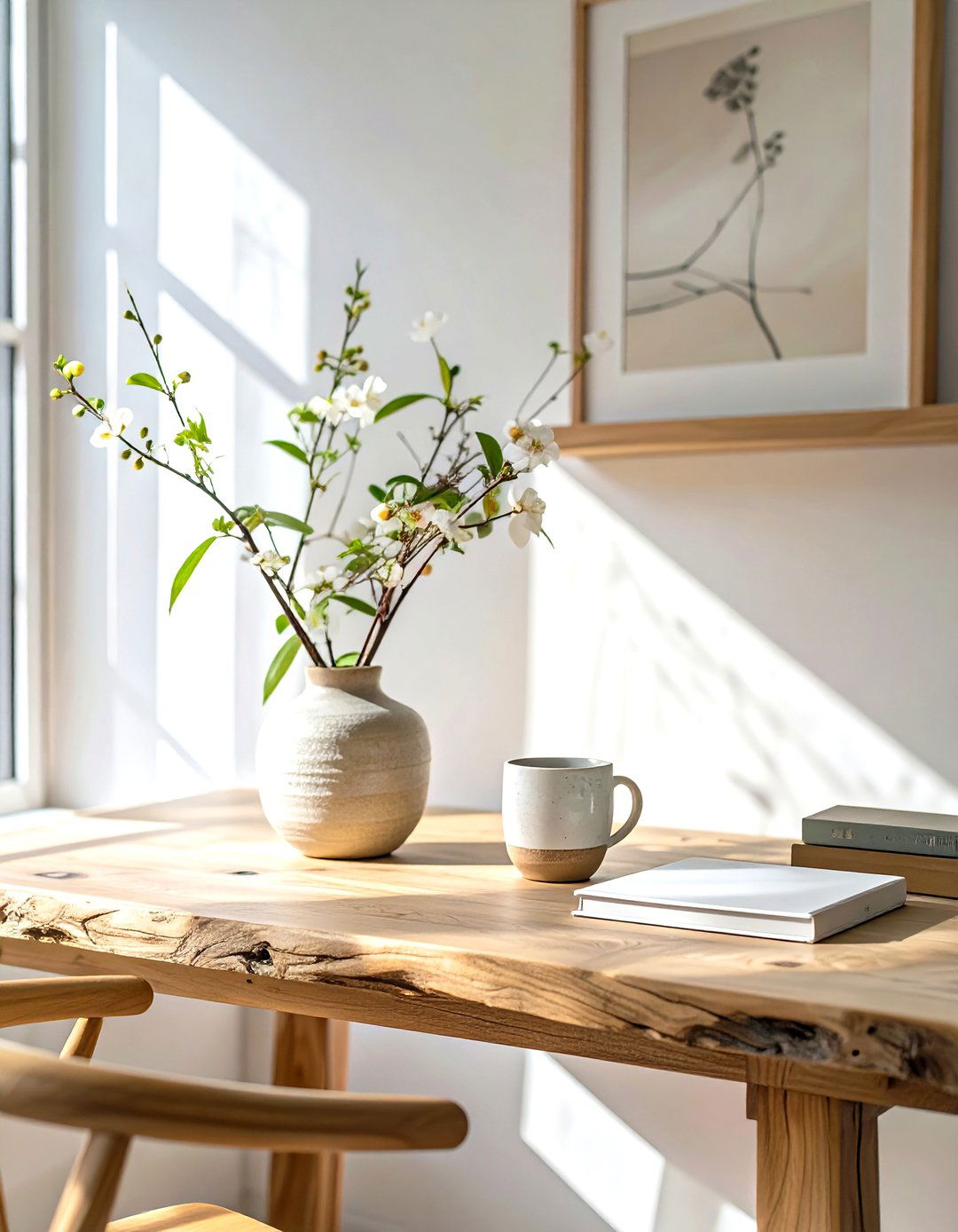 A Japanese Inspired Wabi Sabi Office Desk - 30 office desk decoration ideas