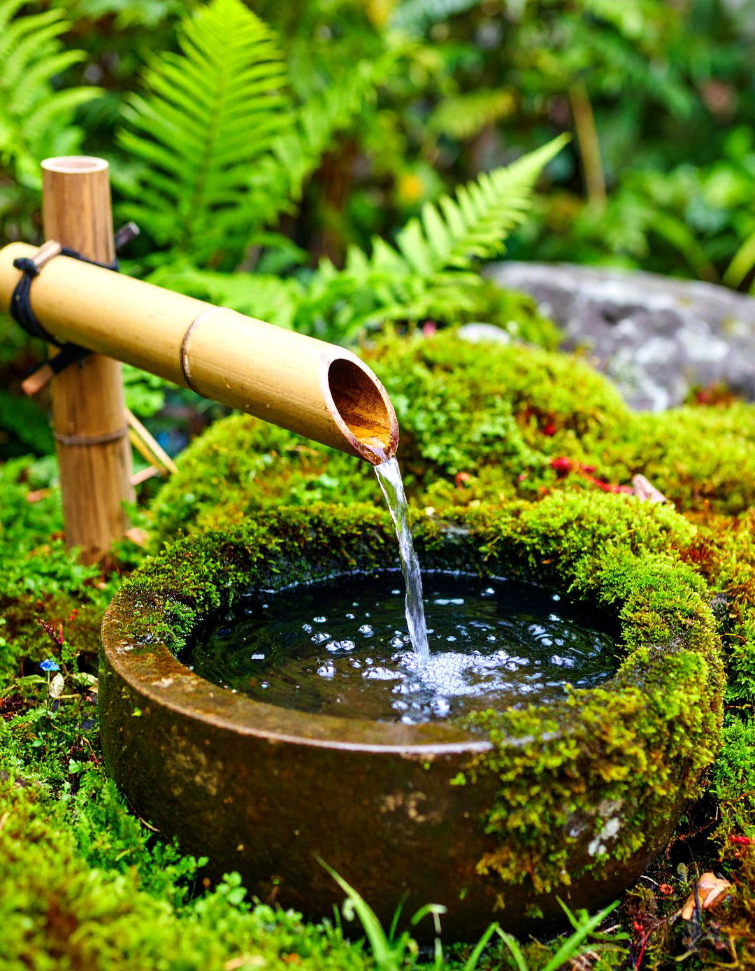 A Japanese Inspired Water Feature - 30 easy backyard ideas