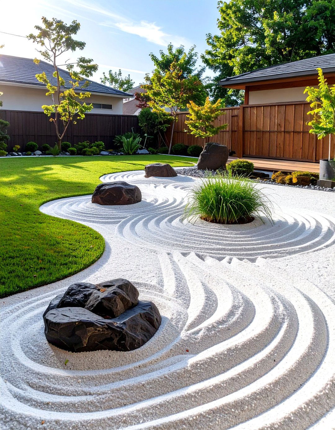 A Japanese Inspired Zen Garden - 30 septic tank landscaping ideas