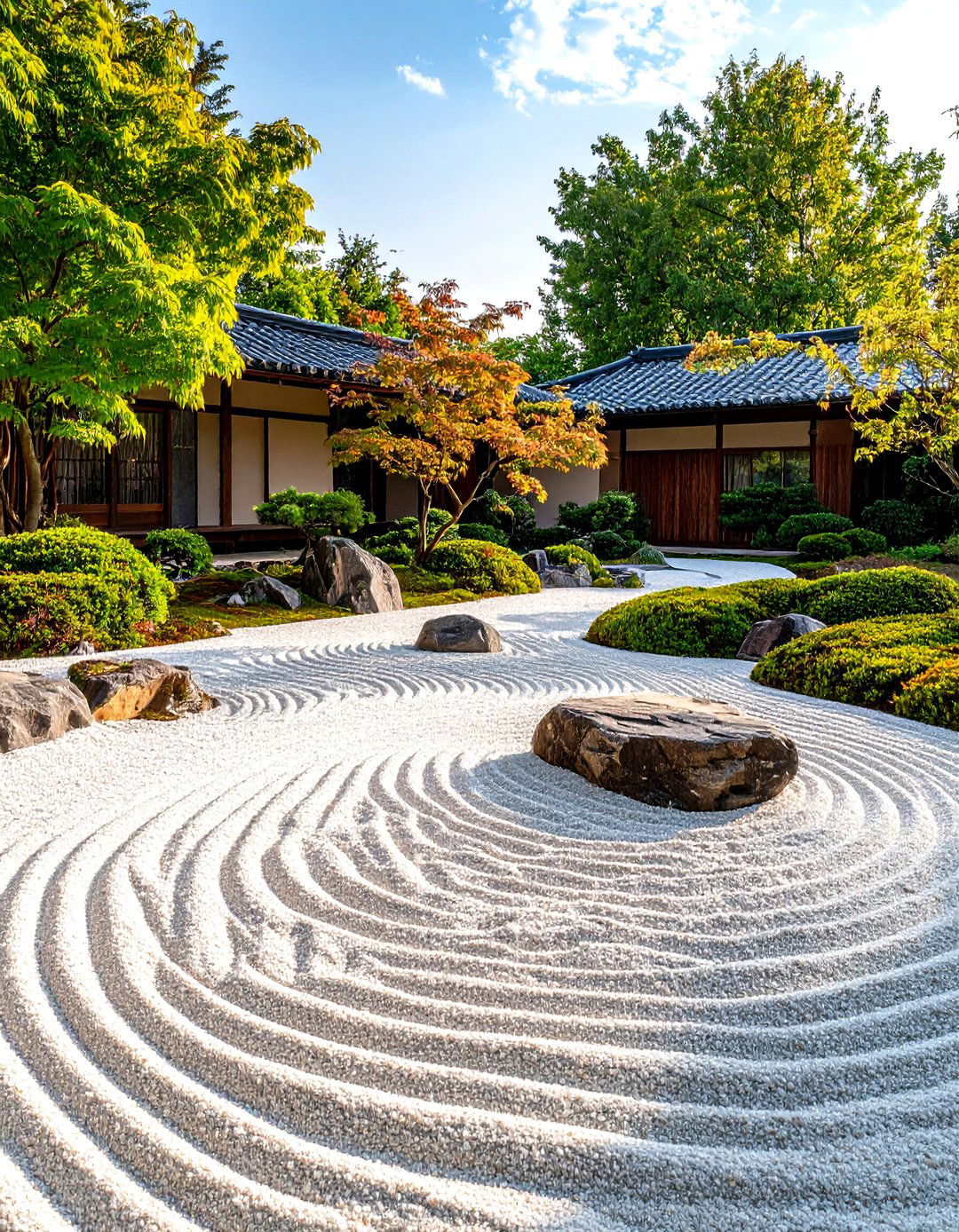 A Japanese Inspired Zen Garden - 30 front house landscaping ideas