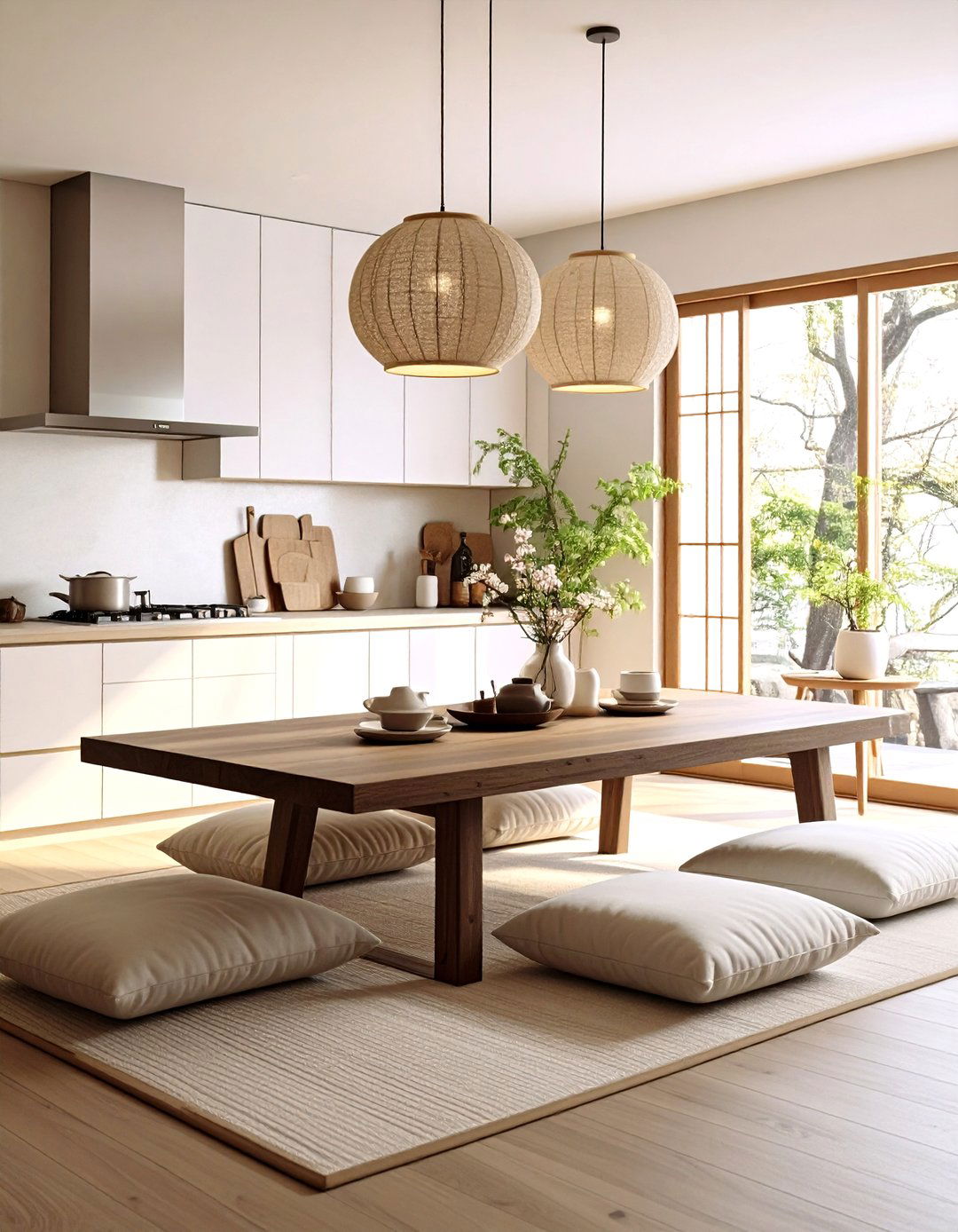 A Japanese Inspired Zen Kitchen Dining Space - 30 eat in kitchen ideas