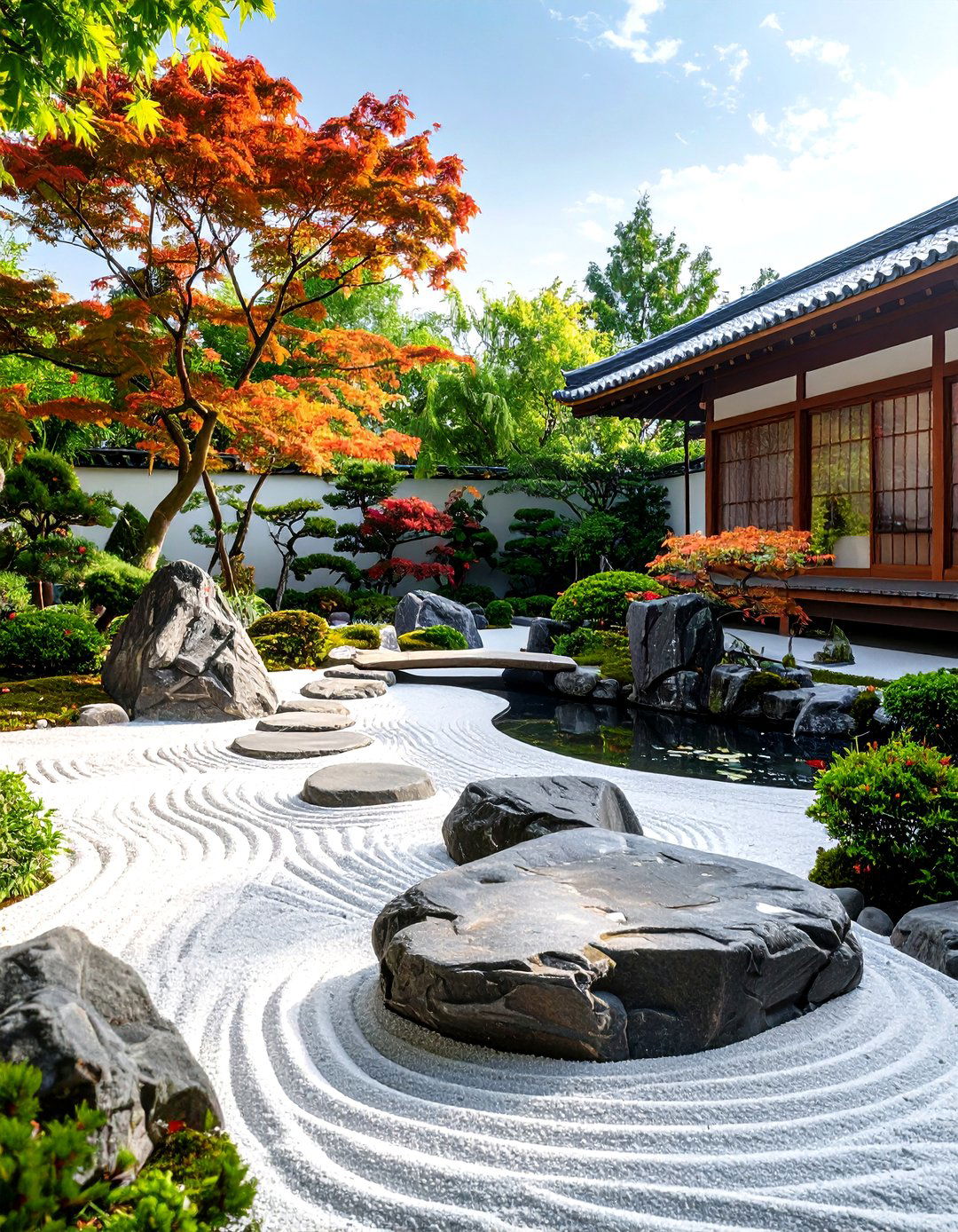 A Japanese Zen Garden - 30 flower garden layout ideas