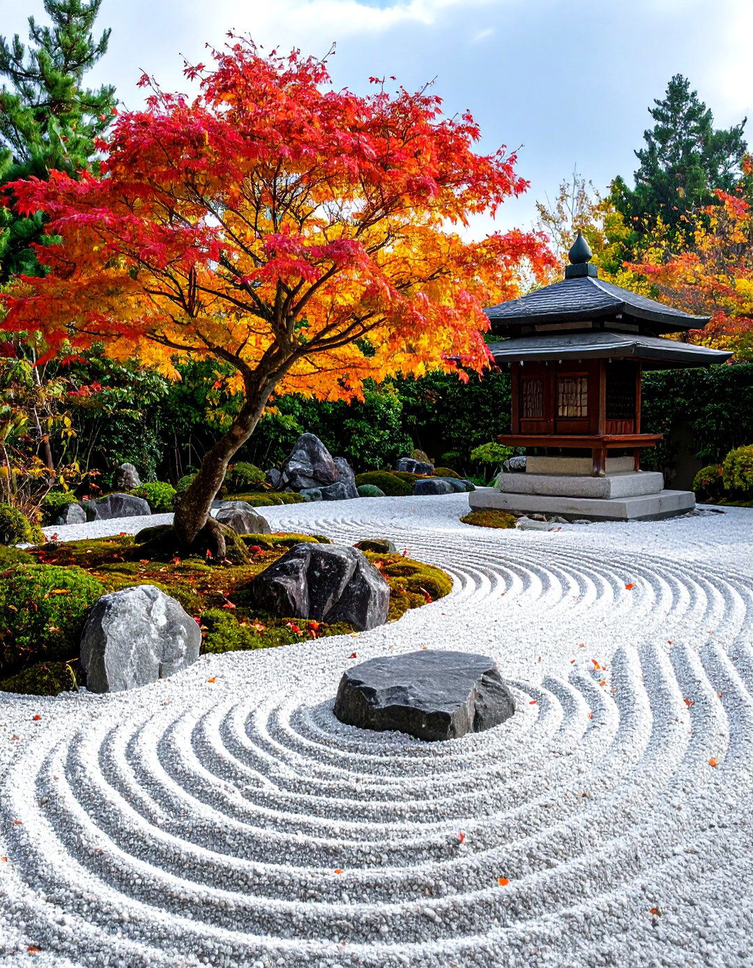 A Japanese Zen Garden Gravel Patio - 30 gravel patio ideas