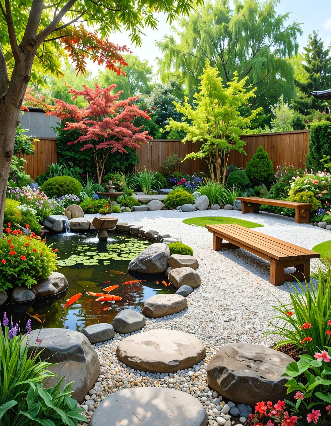 A Japanese Zen Garden for Serenity - 30 ai outdoor entertaining space ideas