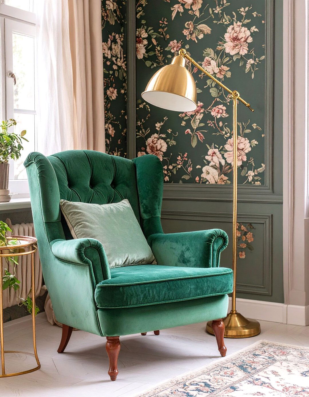 A Jewel Toned Velvet Cottage Reading Nook - 30 cozy cottage cottage interior design ideas