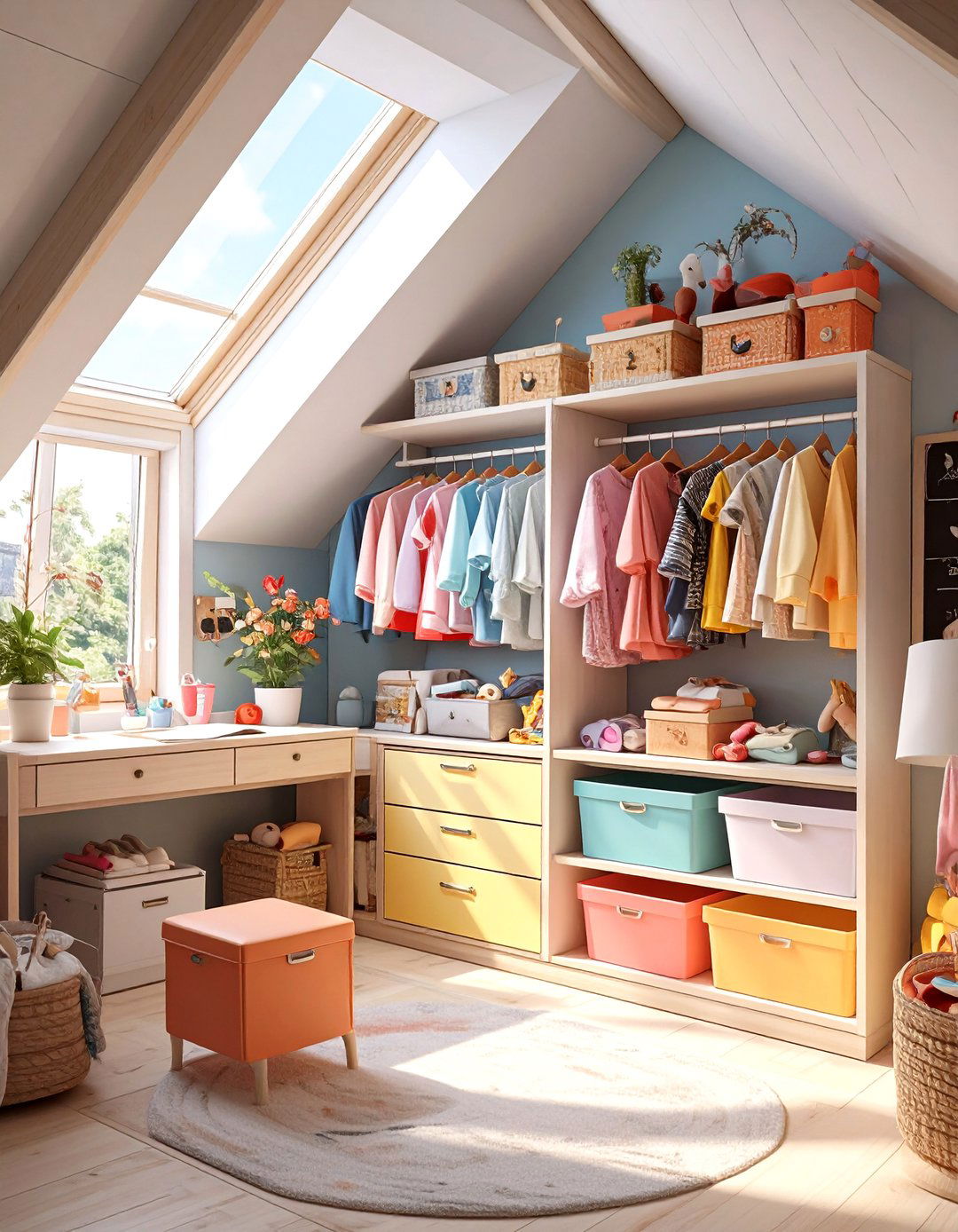 A Kid Friendly Attic Dress Up Closet - 30 attic closet ideas