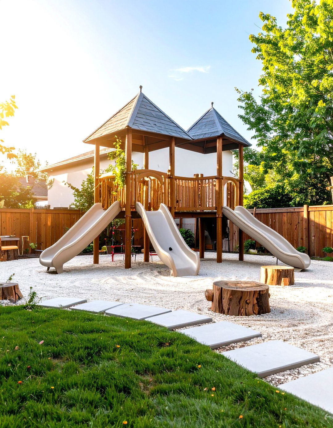 A Kids Natural Playscape Backyard - 30 design my backyard ideas