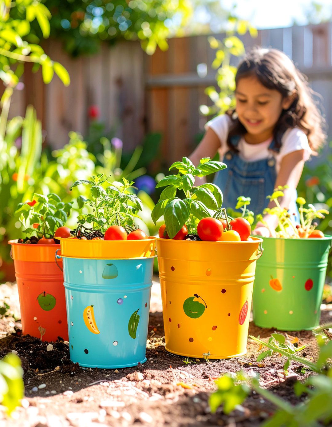 A Kids Pizza Patch Garden - 30 bucket garden ideas