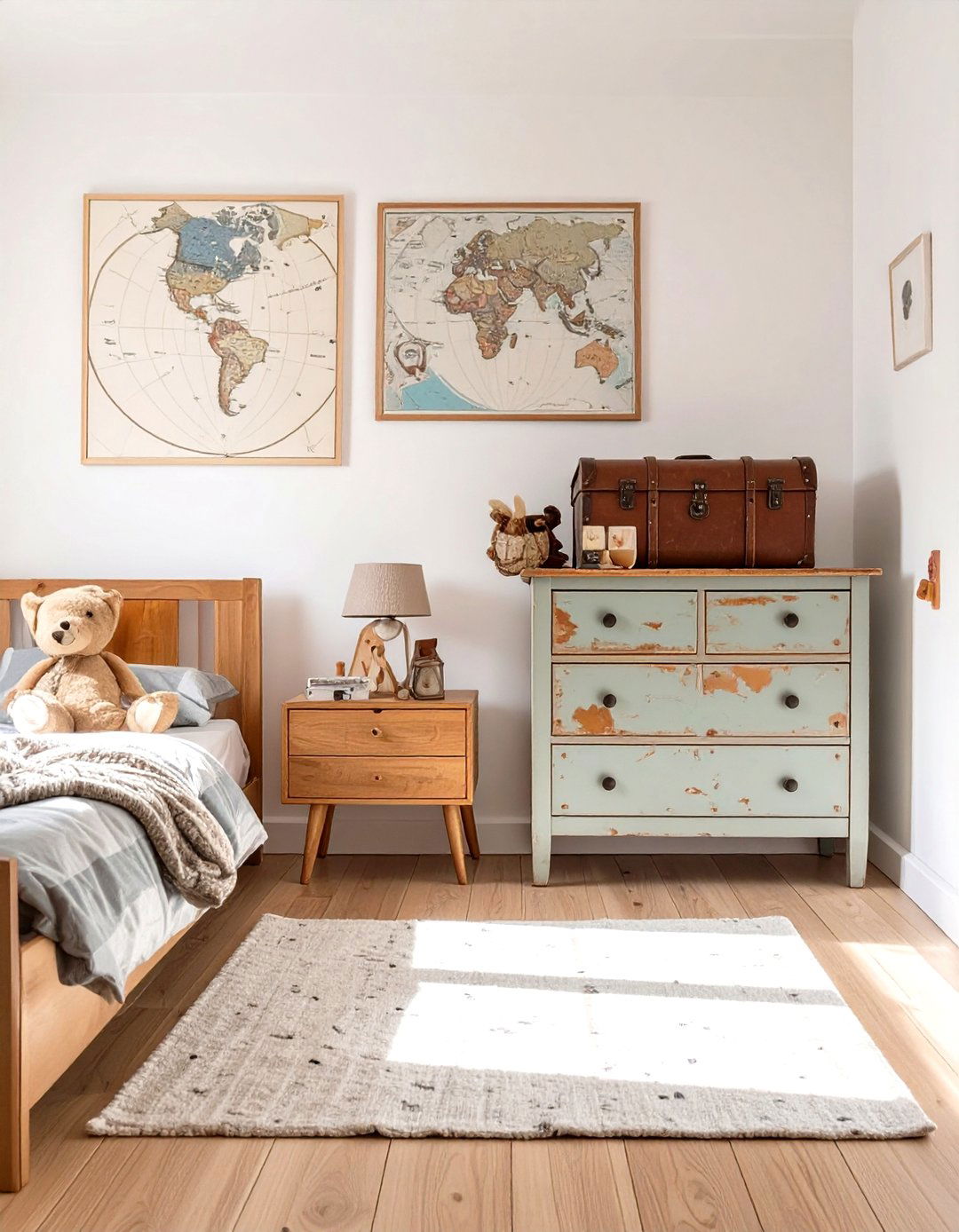 A Kids Room with Eclectic Vintage Finds - 30 modern eclectic interior design ideas