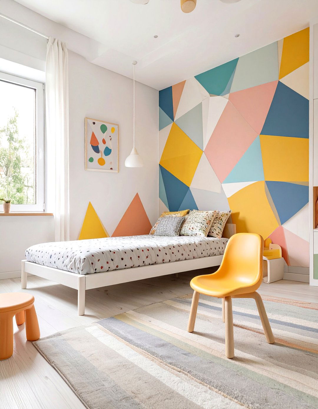 A Kids Room with Playful Geometrics - 30 mcm interior design ideas