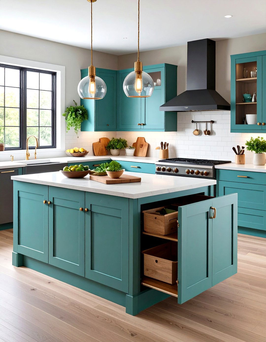 A Kitchen Corner Banquette with Storage - 30 kitchen corner ideas