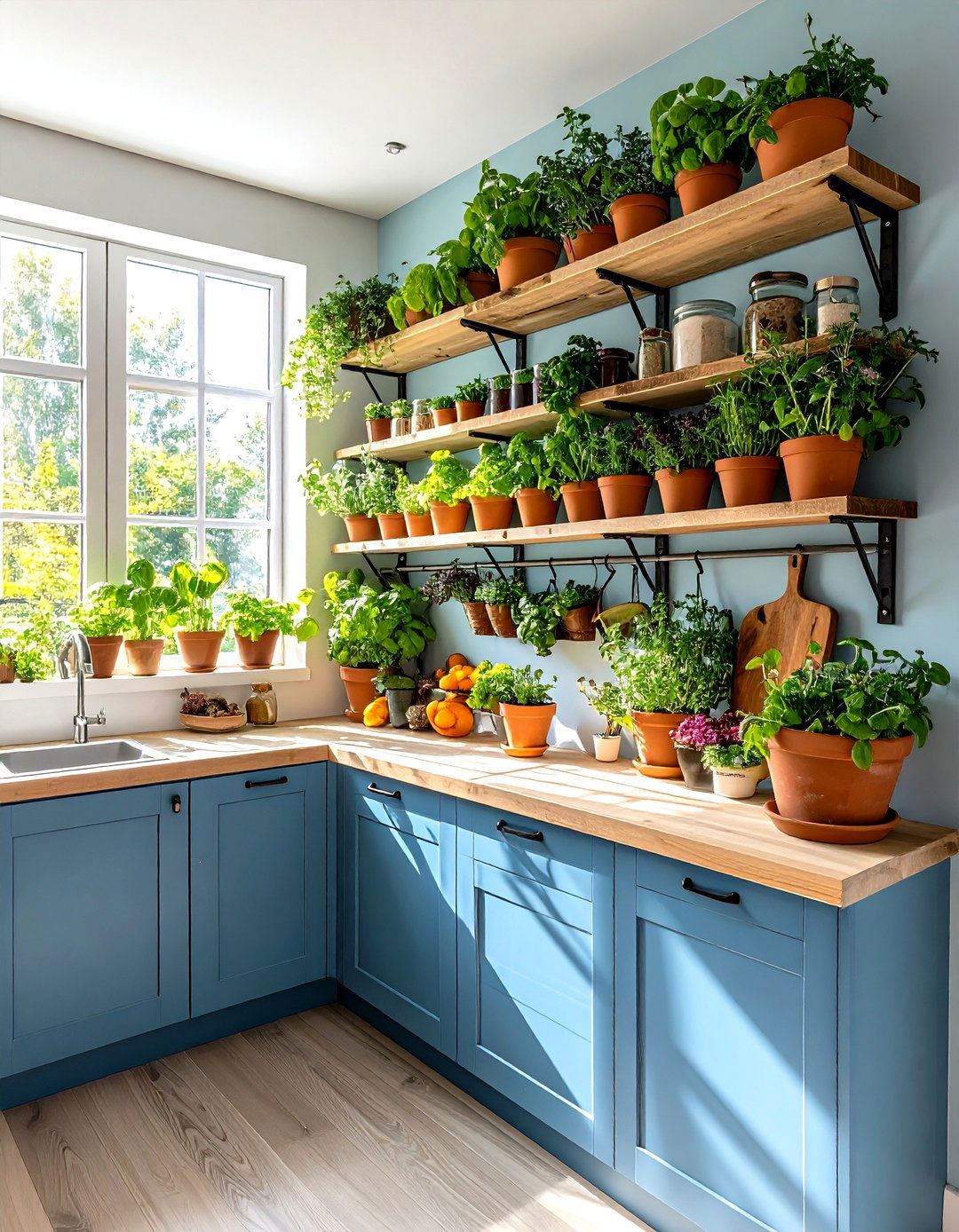 A Kitchen Corner Herb Garden - 30 kitchen corner ideas