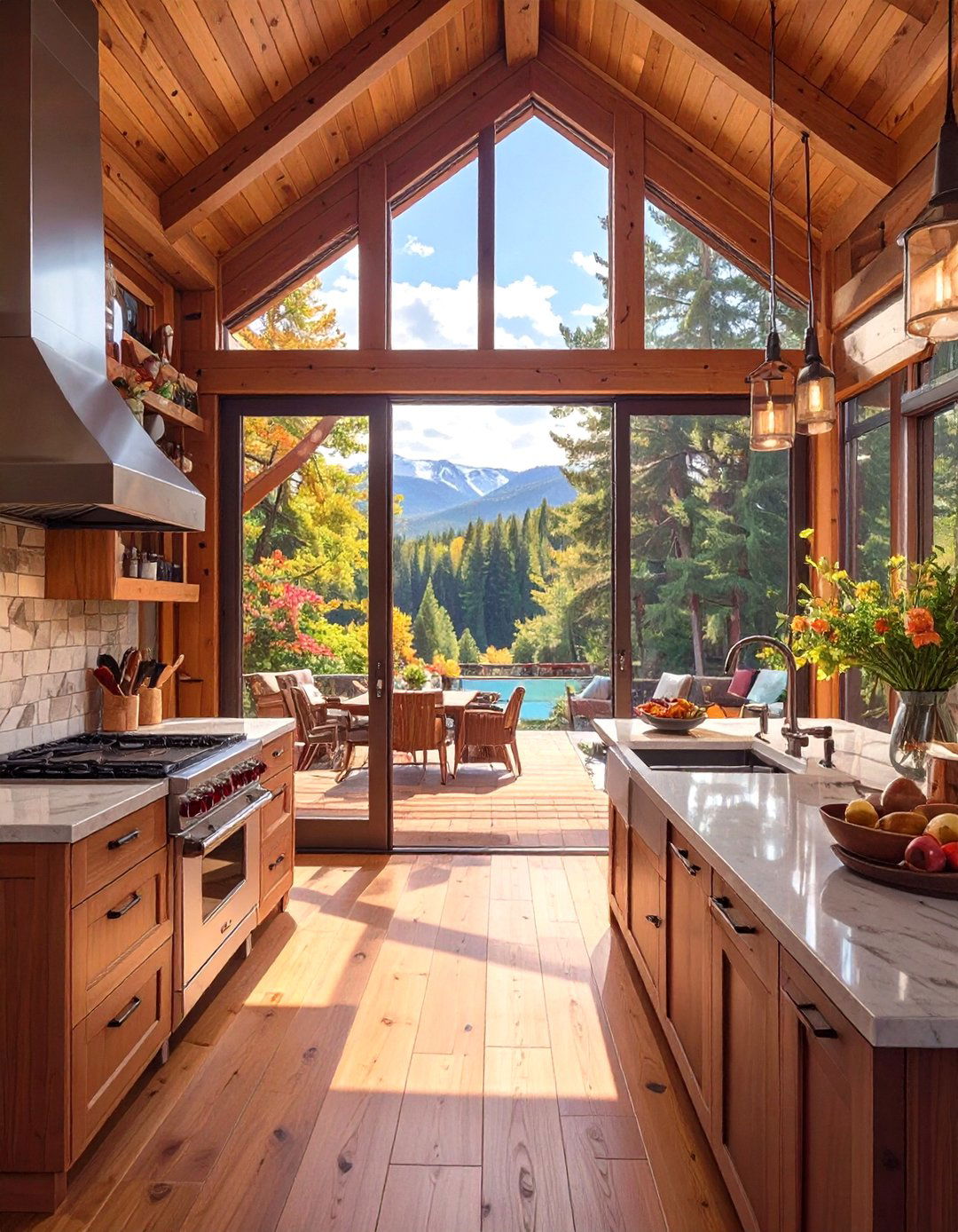 30 Modern Log Cabin Kitchen Ideas for a Cozy Home - We Love Home Blog
