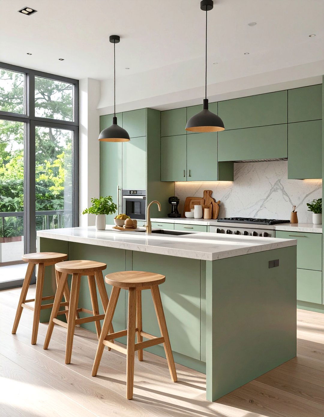 A Kitchen Featuring a Large Functional Island - 30 nordic interior design ideas