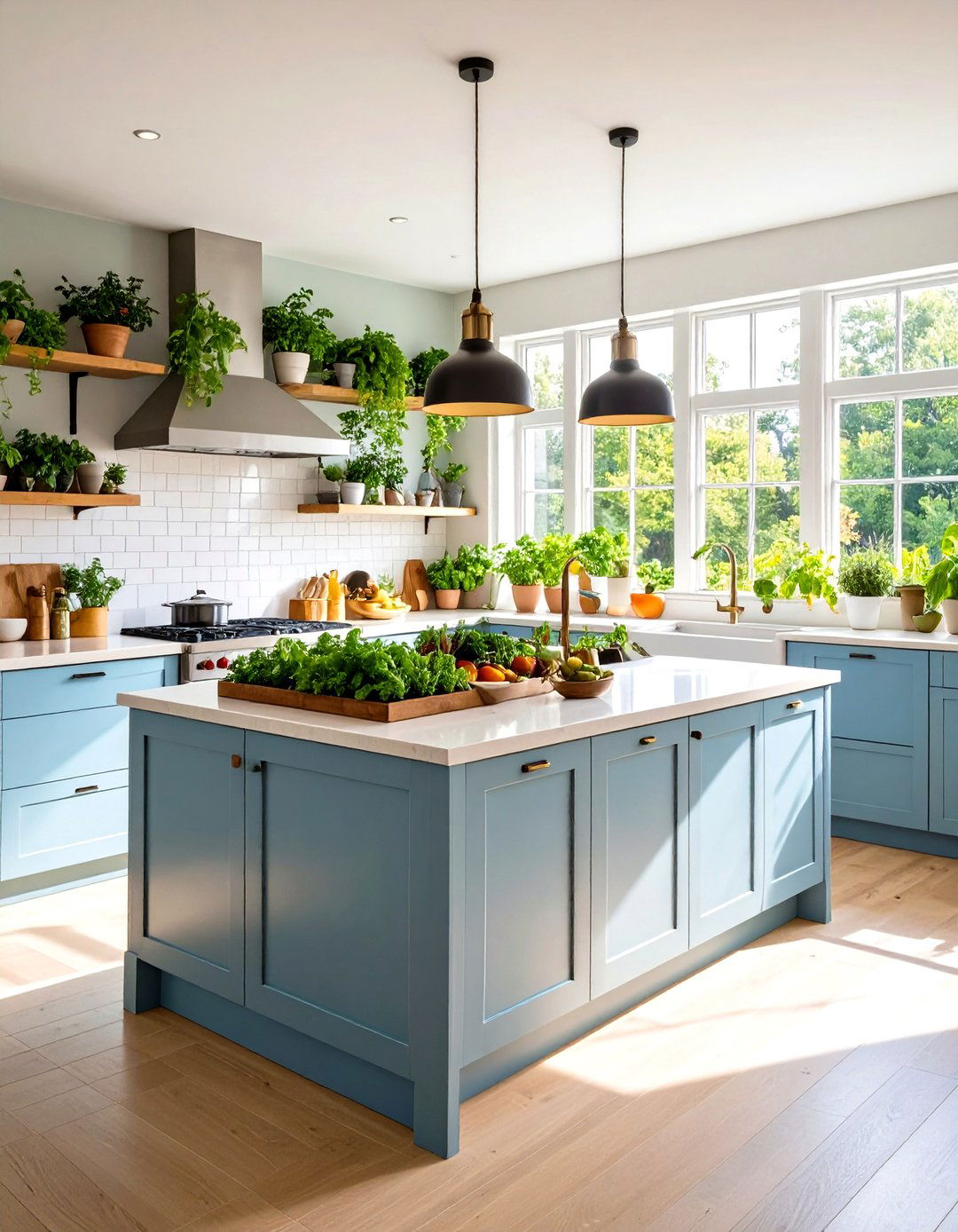 A Kitchen Island with a Living Element - 30 kitchen island decorating ideas