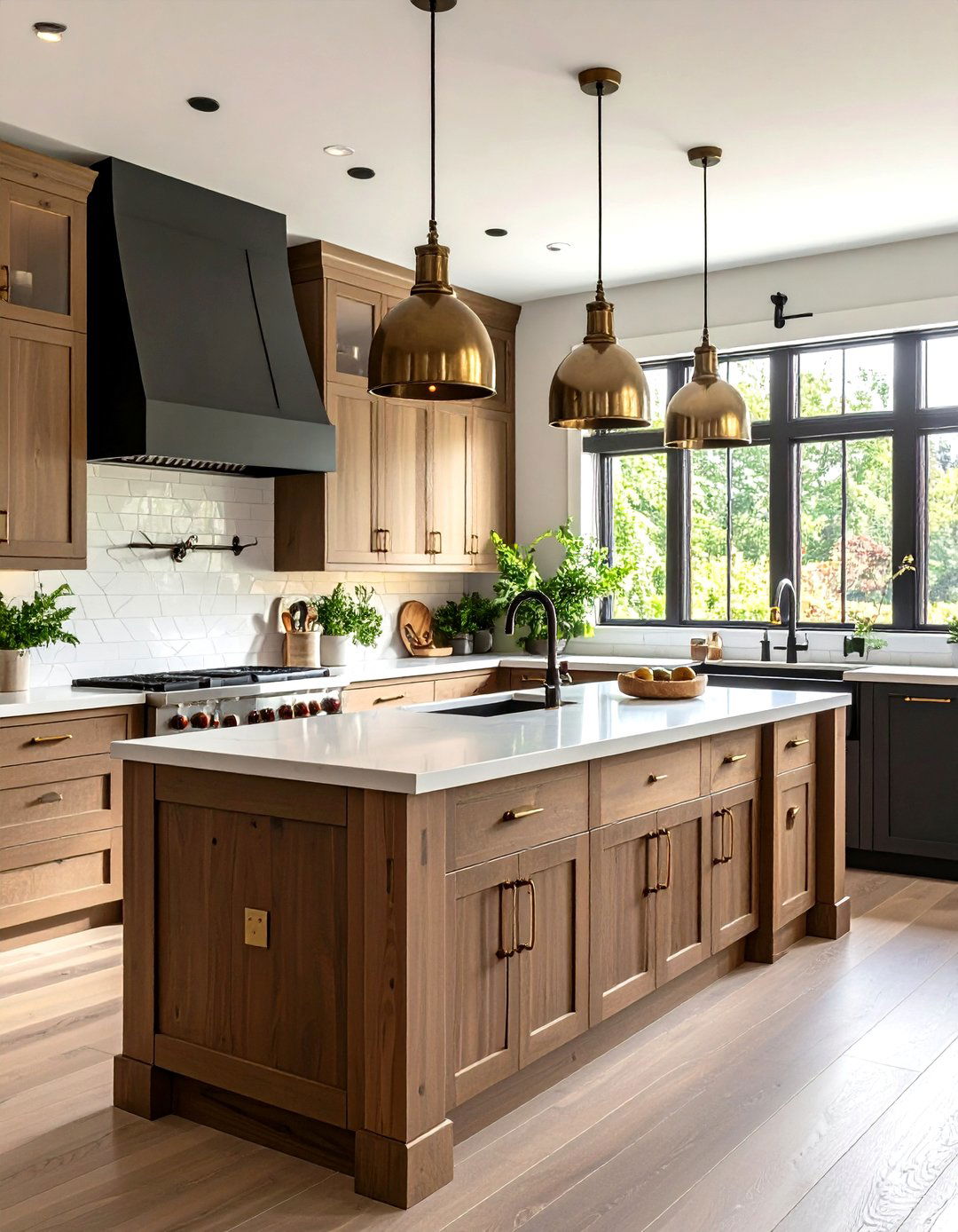 A Kitchen with Mixed Metal Finishes - 30 farmhouse kitchen decor ideas