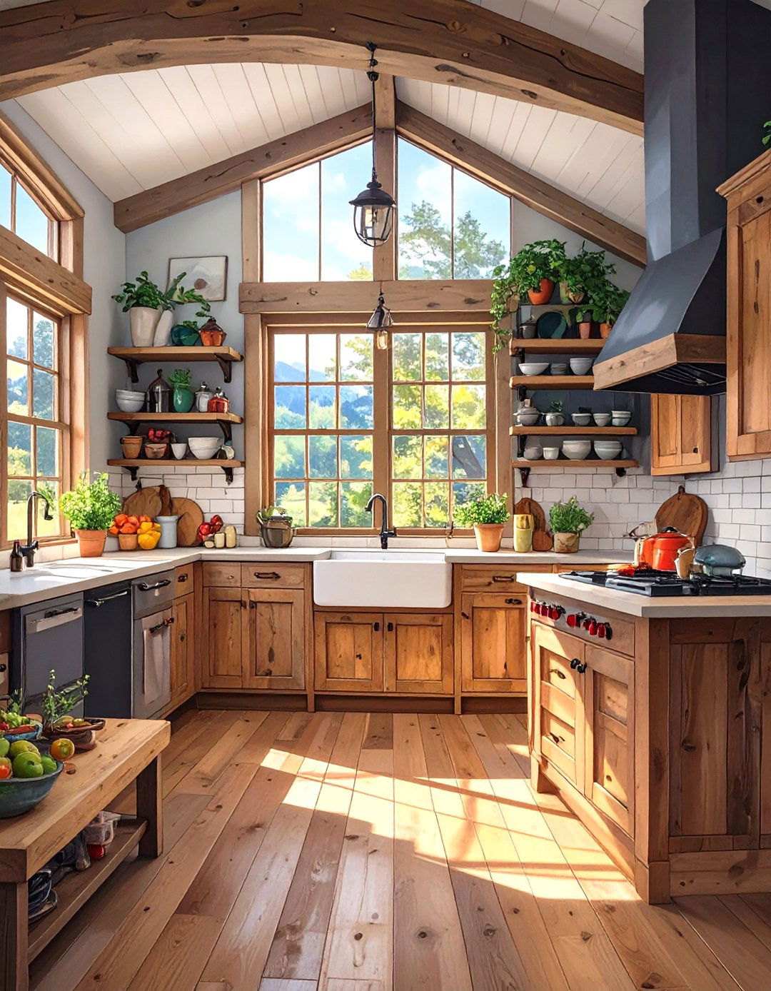 A Kitchen with Reclaimed Materials - 30 cabin kitchen ideas