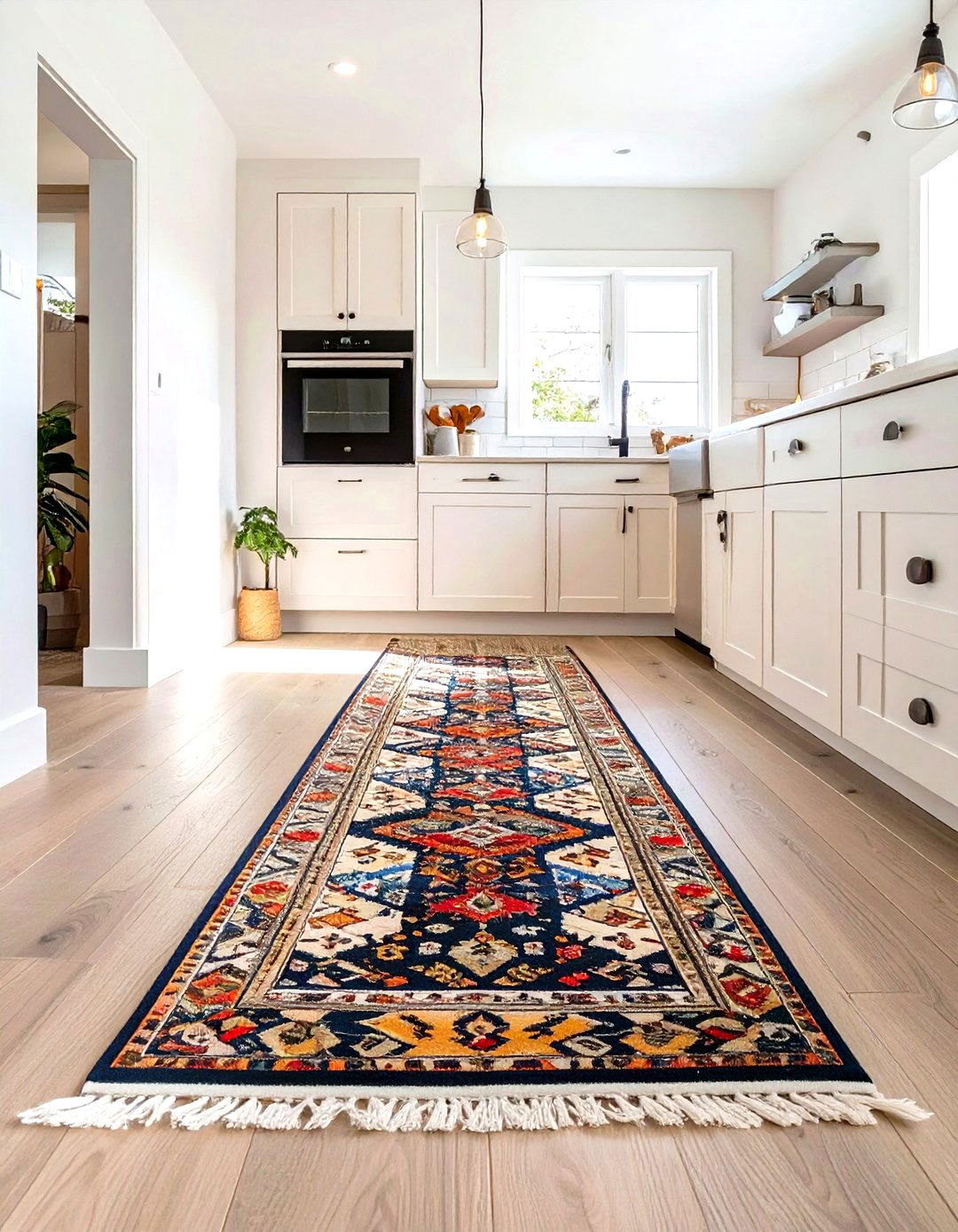 A Kitchen with a Cozy Rug - 30 cozy kitchen decorating ideas