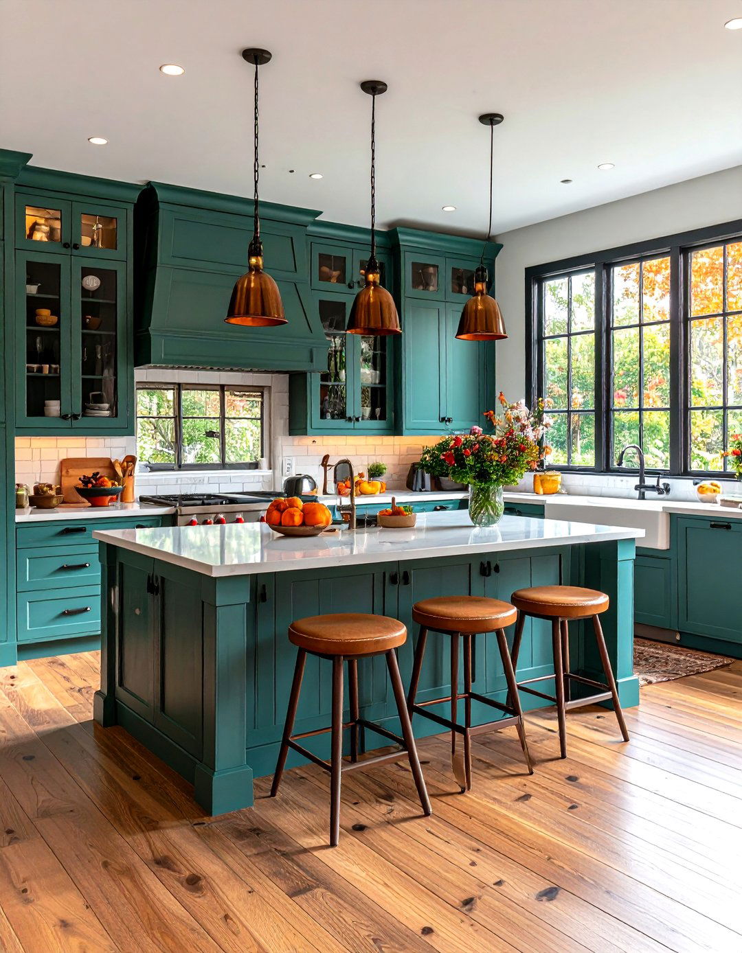 A Kitchen with a Double Island Layout - 30 farmhouse kitchen decor ideas