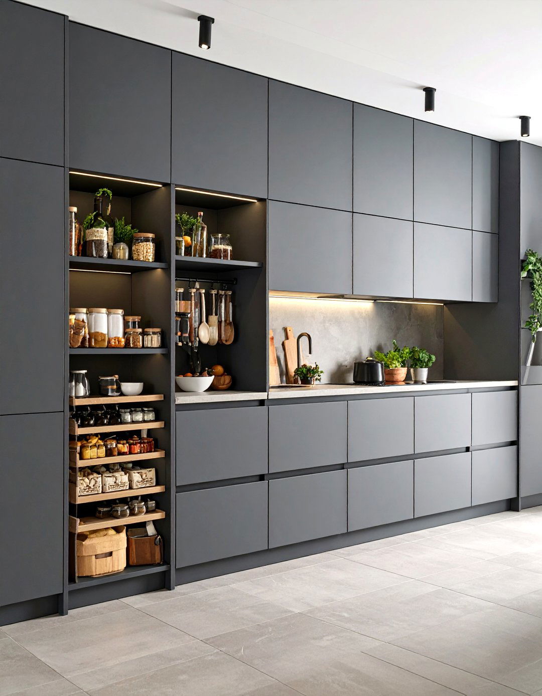 A Kitchen with a Hidden Pantry - 30 kitchen designs photo gallery
