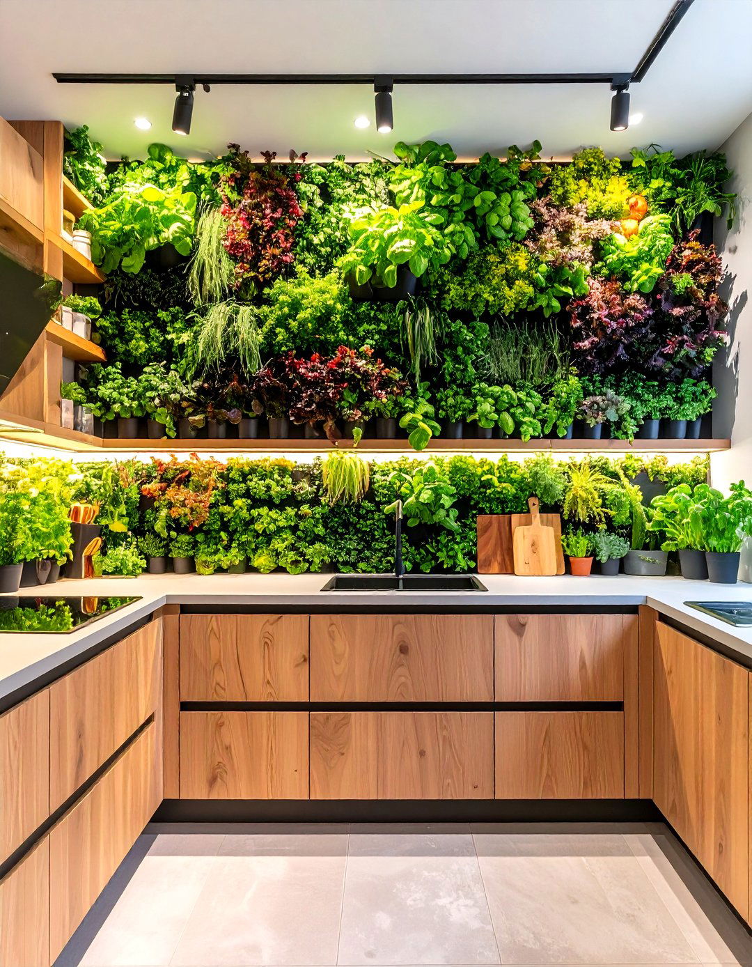 A Kitchen with a Living Wall Backsplash - 30 kitchen ideas for small spaces