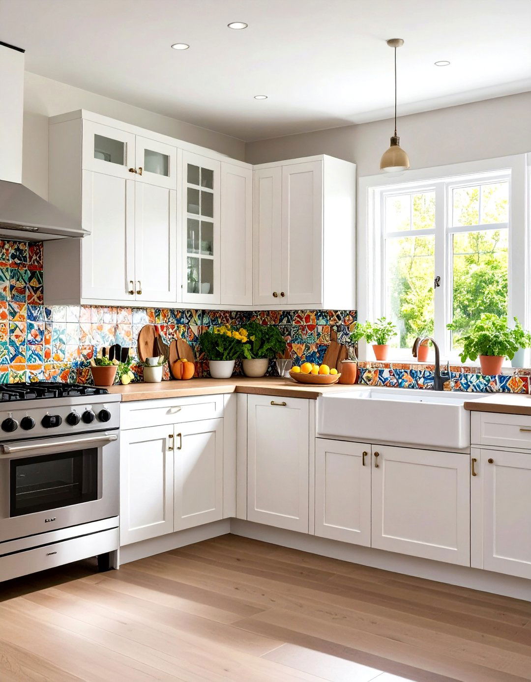 A Kitchen with a Statement Backsplash - 30 limited space small l shaped kitchen design ideas