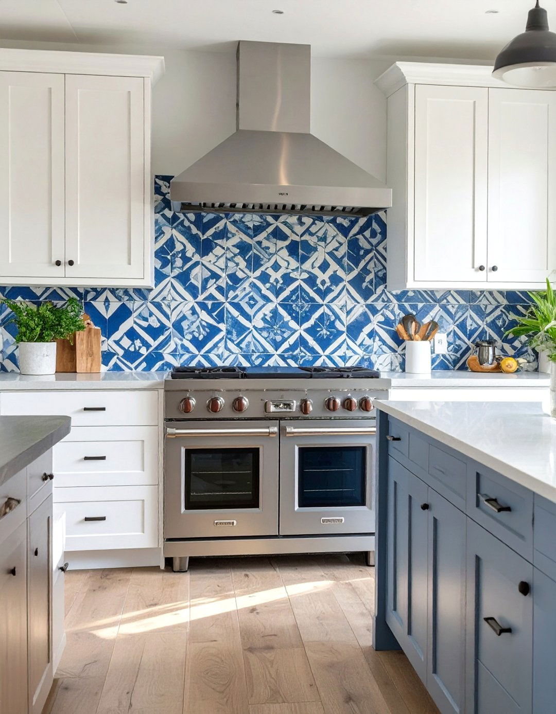 A Kitchen with a Statement Backsplash - 30 ai modern farmhouse kitchen ideas