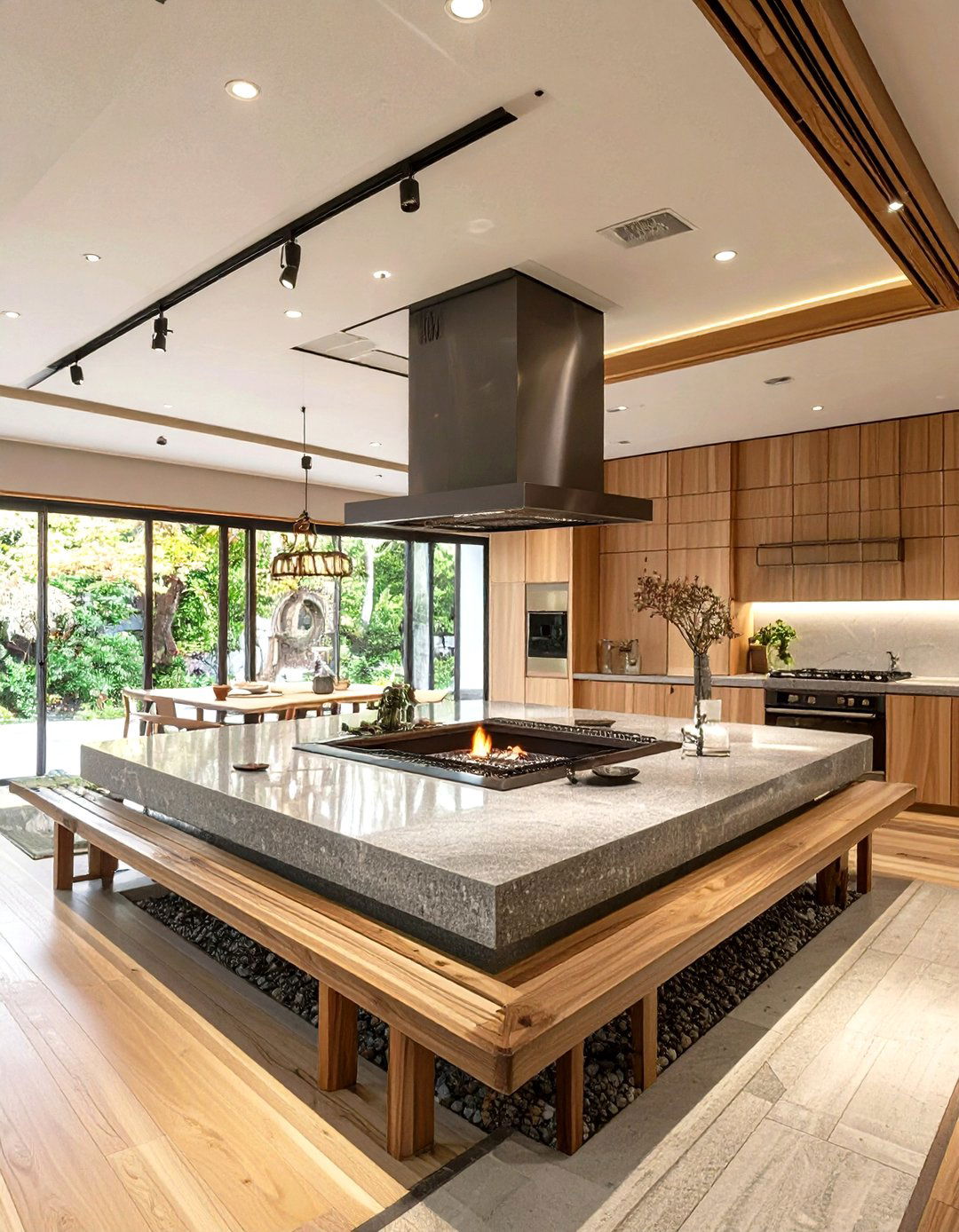 A Kitchen with a Sunken Hearth Irori - 30 japanese house design ideas