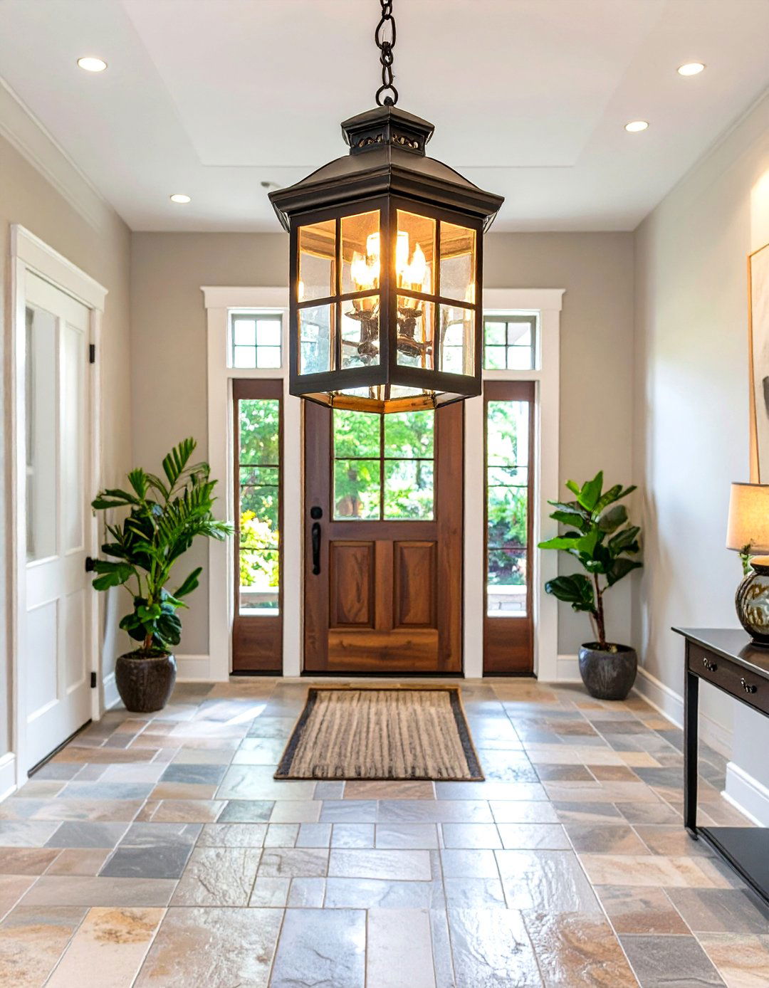 A Lantern Style Foyer Chandelier - 30 foyer chandelier ideas
