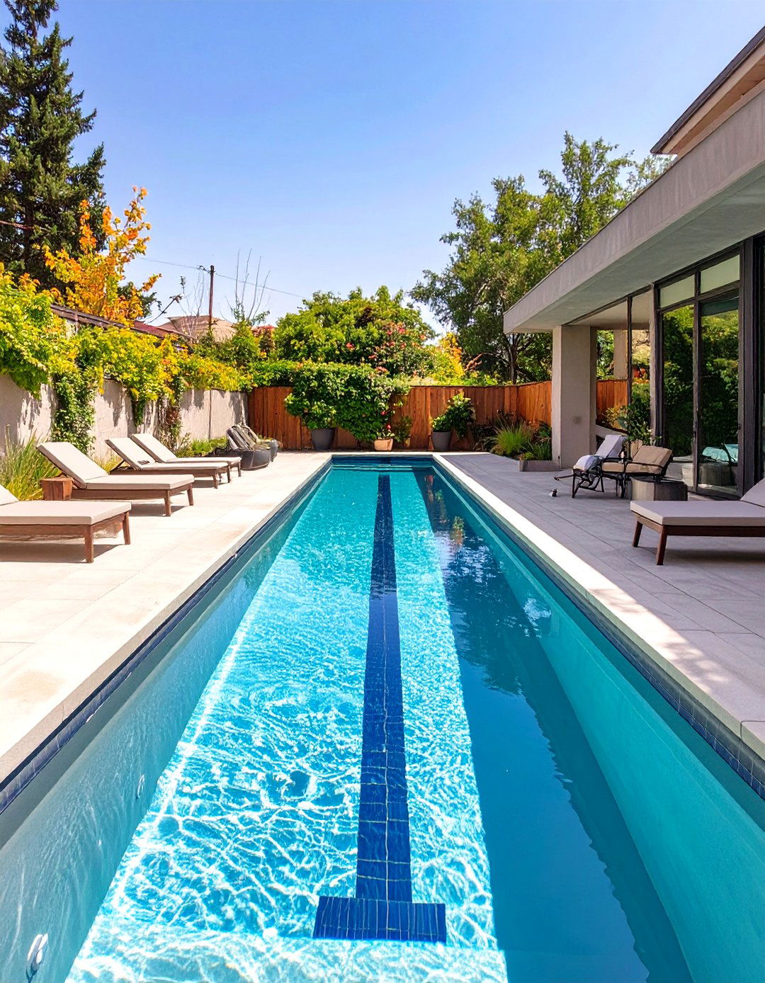 A Lap Pool for the Fitness Enthusiast - 30 backyard pool landscaping ideas
