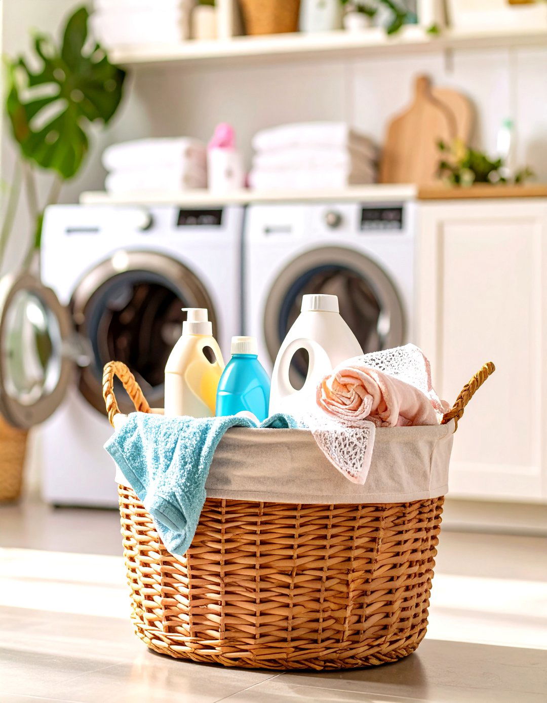 A Laundry Day Helper Basket - 30 baby shower gift basket ideas