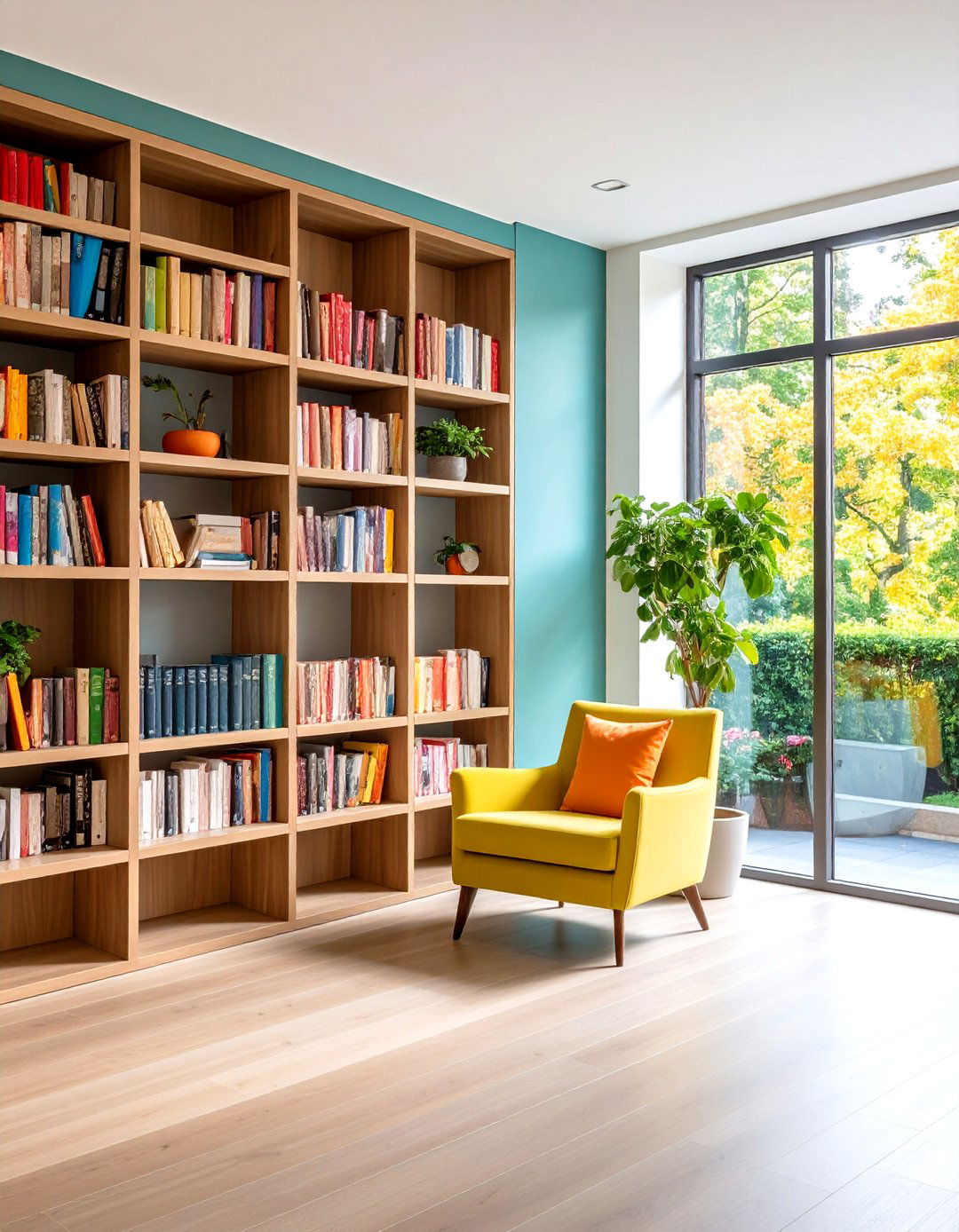 A Library Inspired Entryway with Built In Bookshelves - 30 entryway wall decor ideas