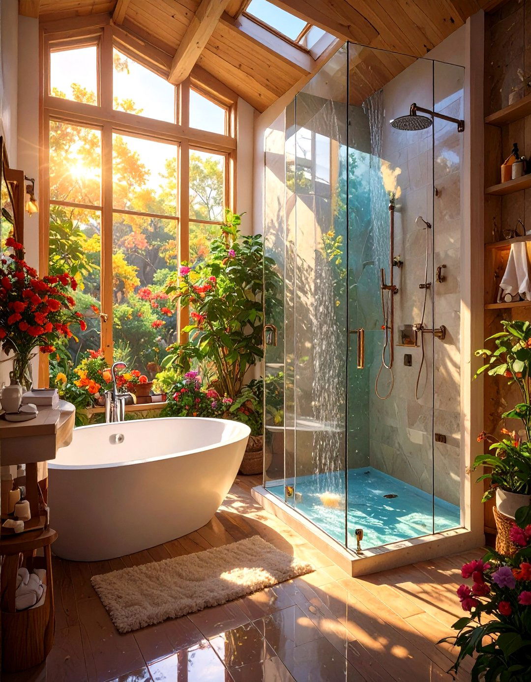 A Light Maximizing Glass Enclosure - 30 bathtub shower combo ideas for small bathrooms