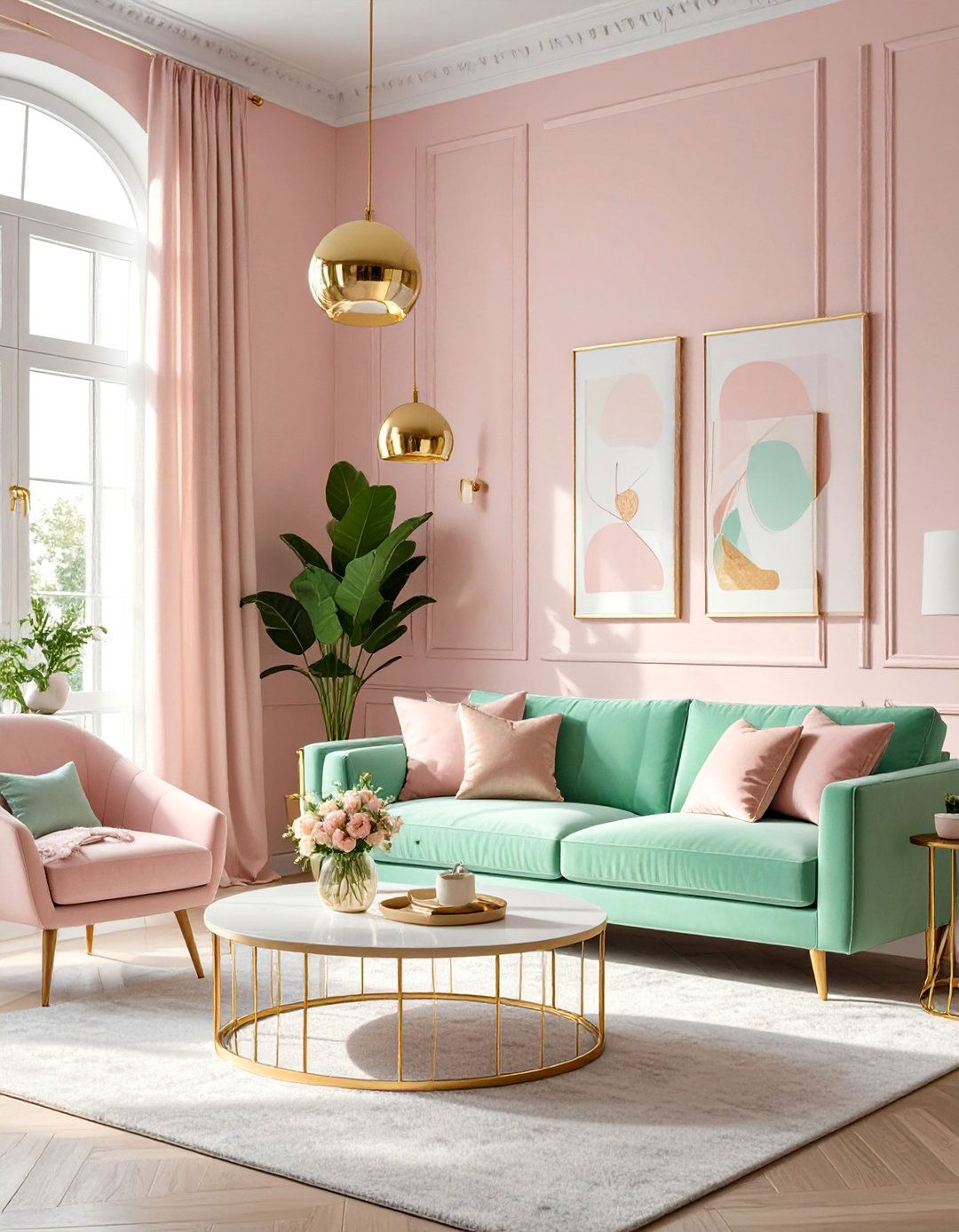 A Light and Bright Pastel Palette - 30 apartment small living room ideas