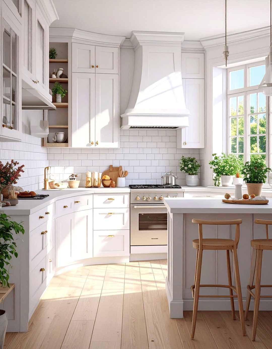 A Light and Bright White Kitchen - 30 small open kitchen design ideas