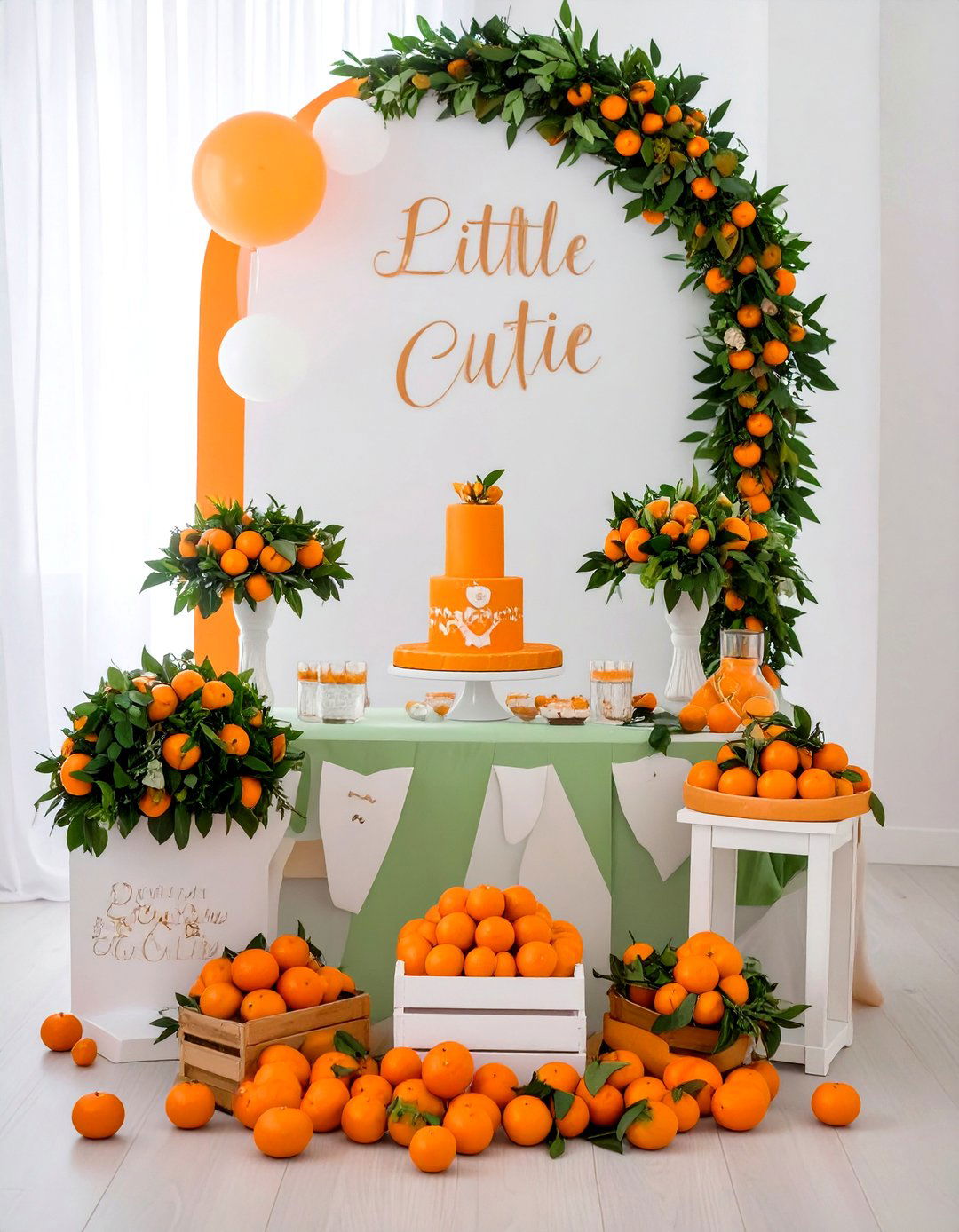 A Little Cutie Orange Baby Shower - 30 baby shower decoration ideas