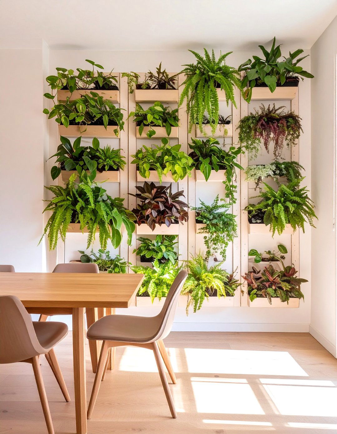 A Living Wall of Plants - 30 big wall decor ideas