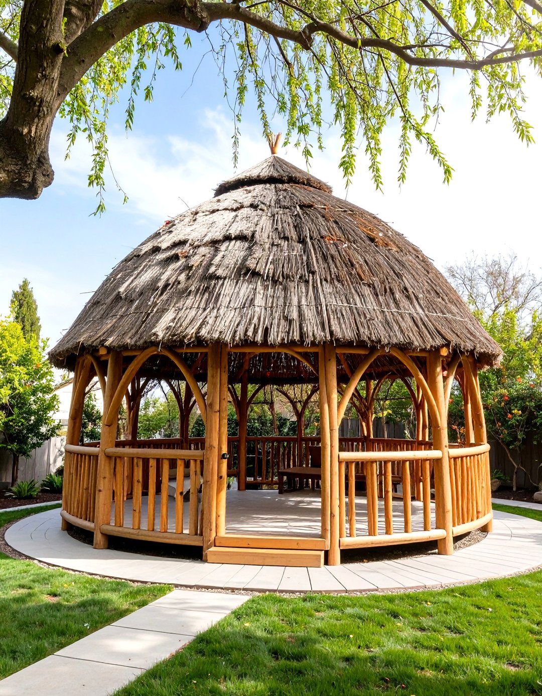 A Living Willow Structure - 30 large backyard ideas on a budget