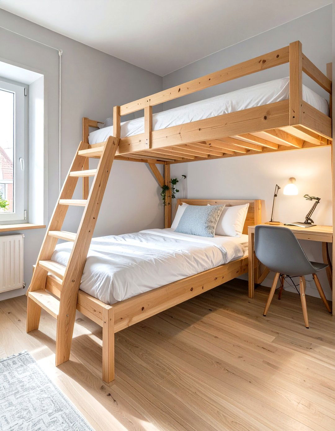 A Loft Bed to Free Up Floor Space - 30 small apartment bedroom ideas