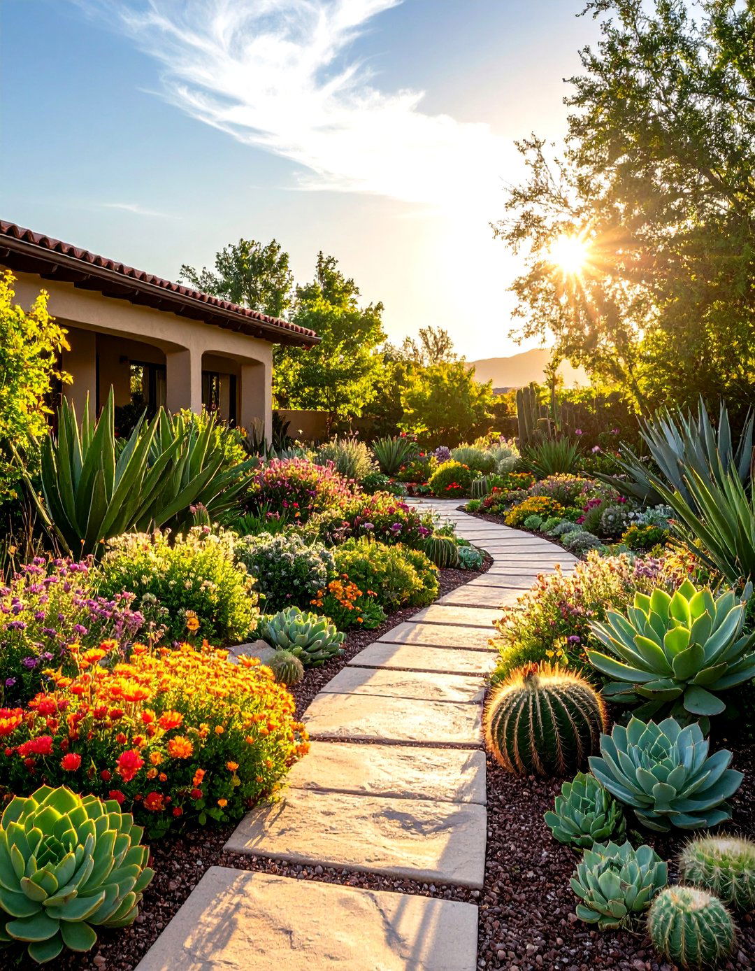 A Low Growing Cactus Groundcover - 30 front yard cactus garden ideas