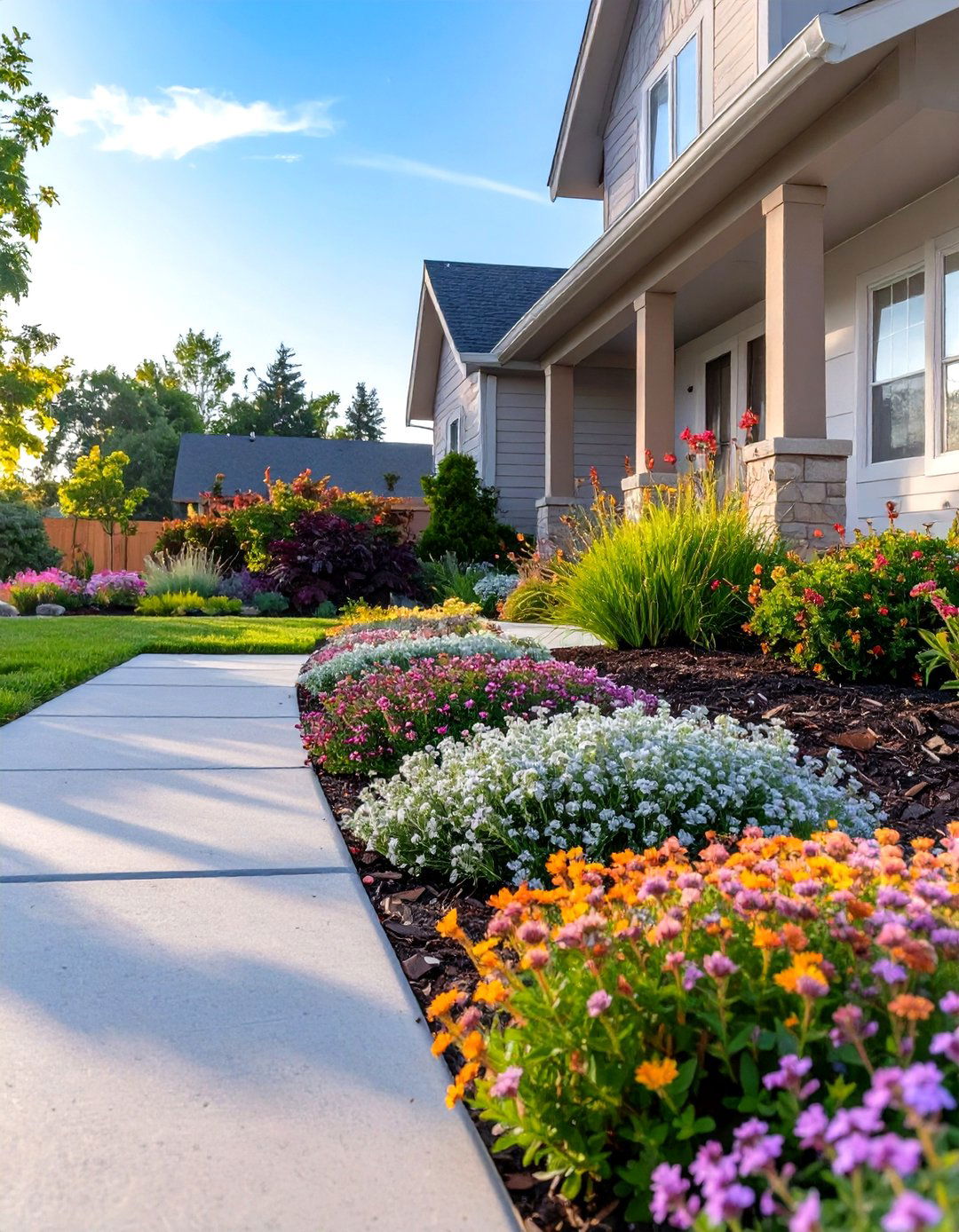 A Low Maintenance Groundcover Garden - 30 front house full sun perennial garden designs