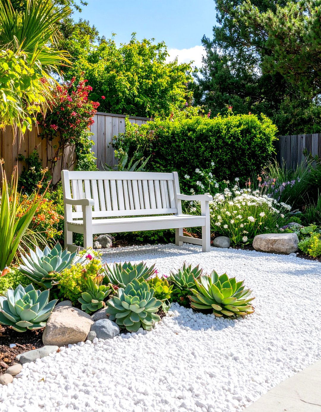 A Low Maintenance Succulent Display - 30 easy landscaping ideas