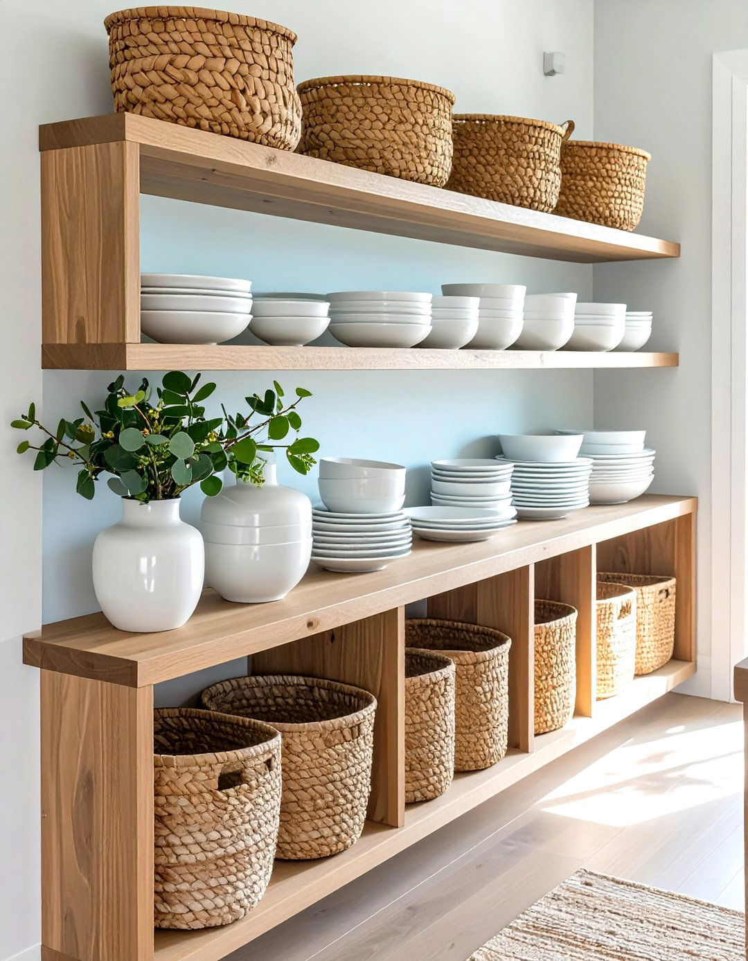 A Low Profile Horizontal Bookcase - 30 dining room storage ideas