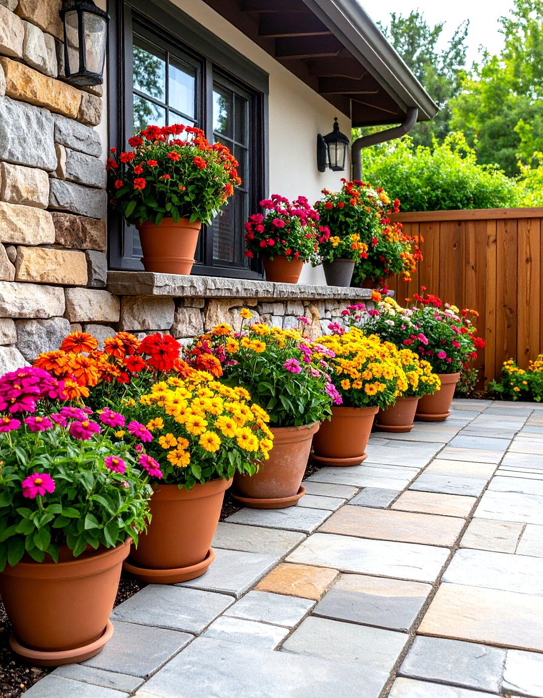 A Low Stone or Brick Wall - 30 patio privacy ideas