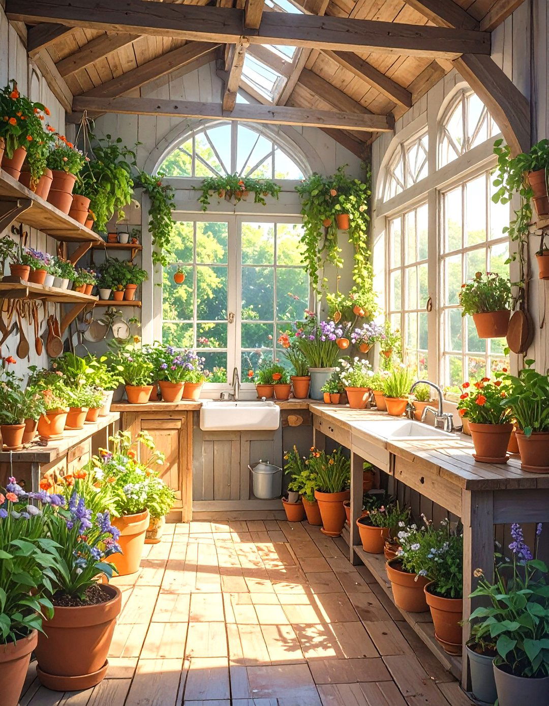 A Lush Gardeners Potting Shed - 30 ai she shed design ideas